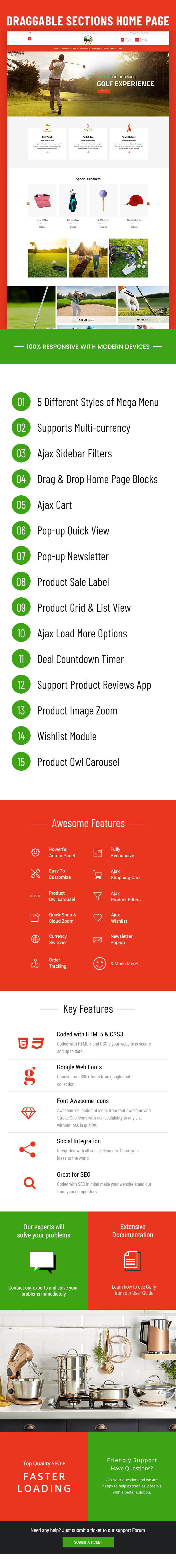 Golf - Sports Store, Game Shopify Theme