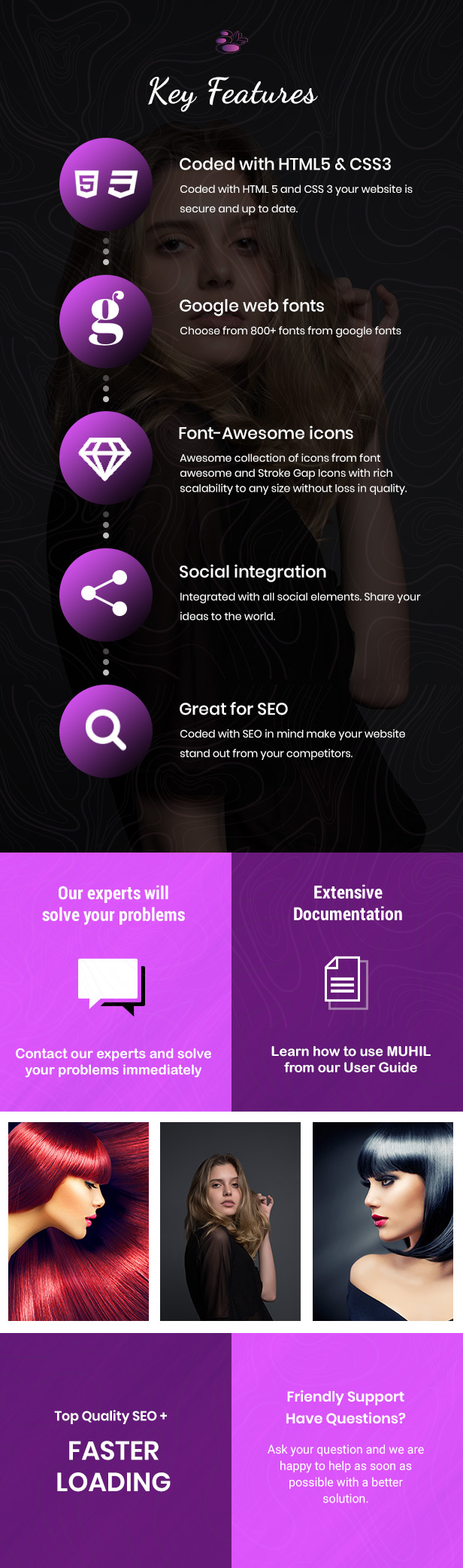 Muhil | Hair Salon, Extension & Hairdresser Shopify Theme