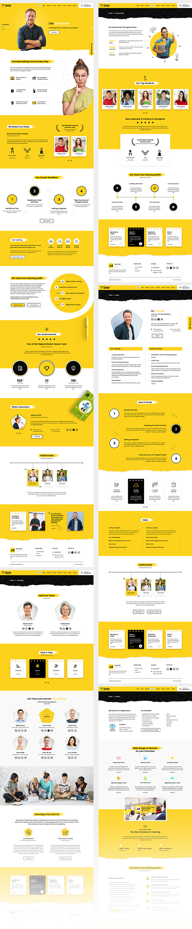 Owly | Tutor PSD Template - 2