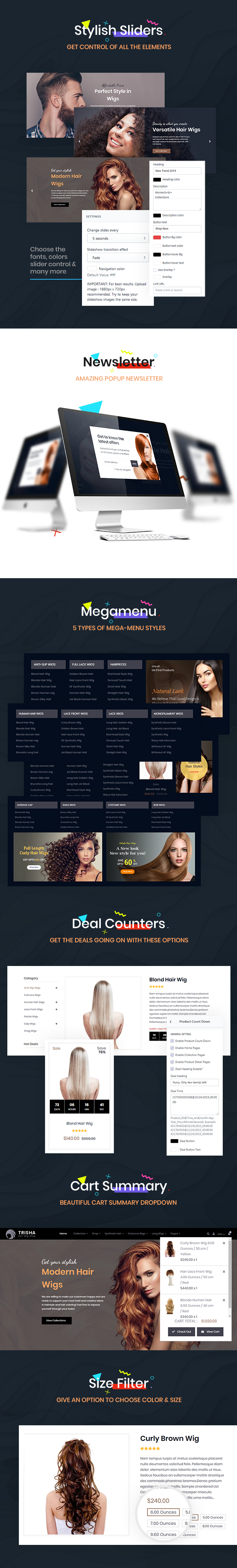 Trisha | Hair Weave, Hair Wig, Extensions Shopify Theme - 4