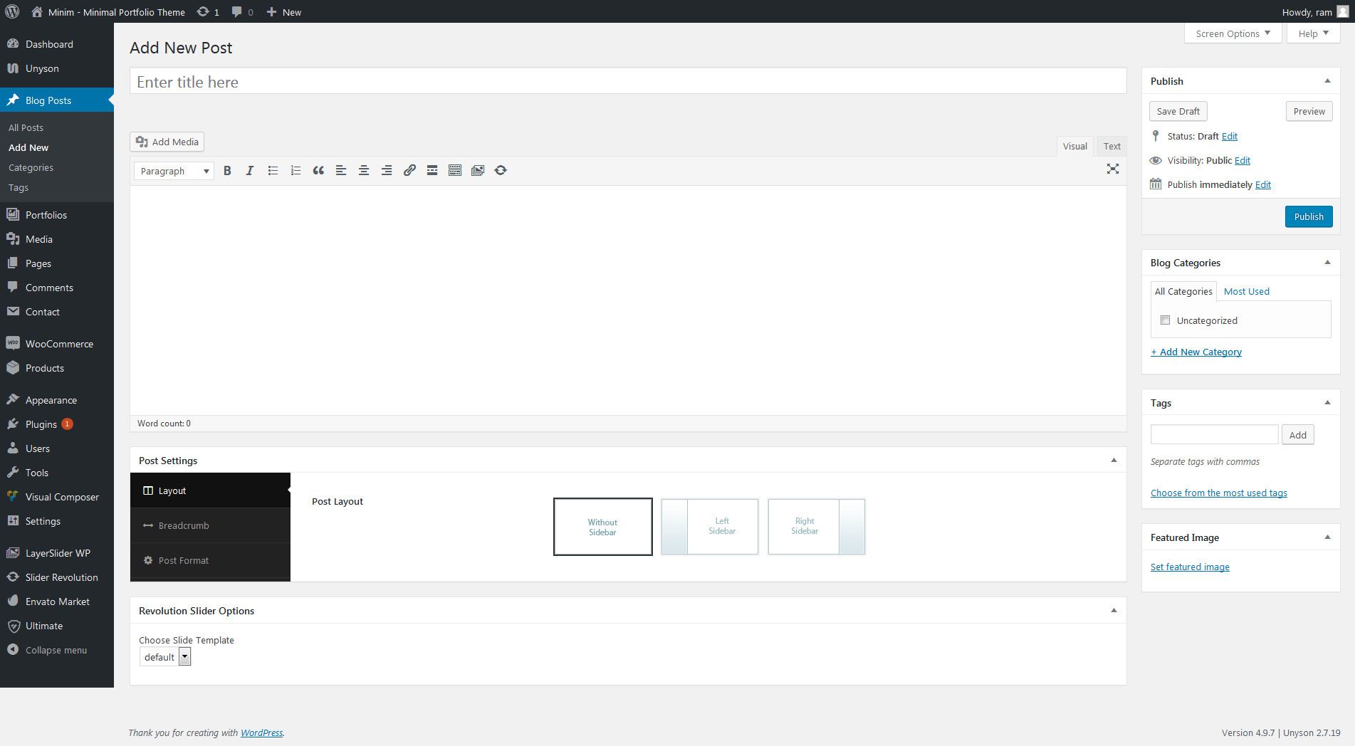 Blog Options