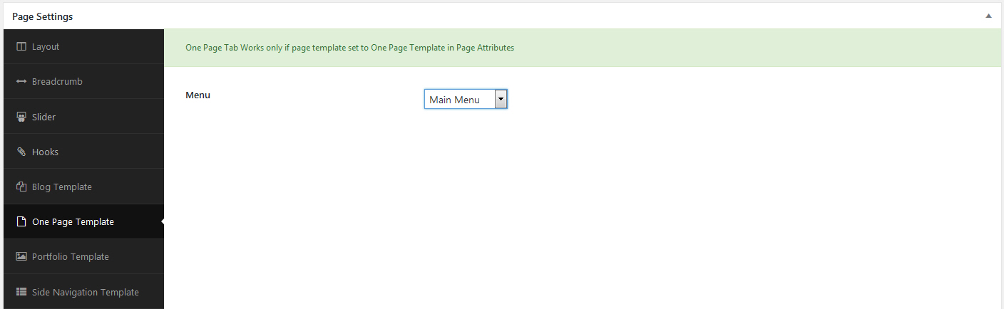 One Page Template