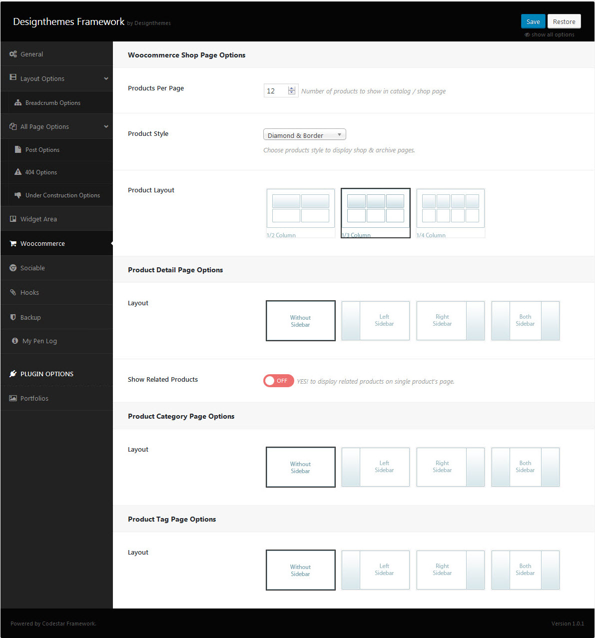 WooCommerce Options