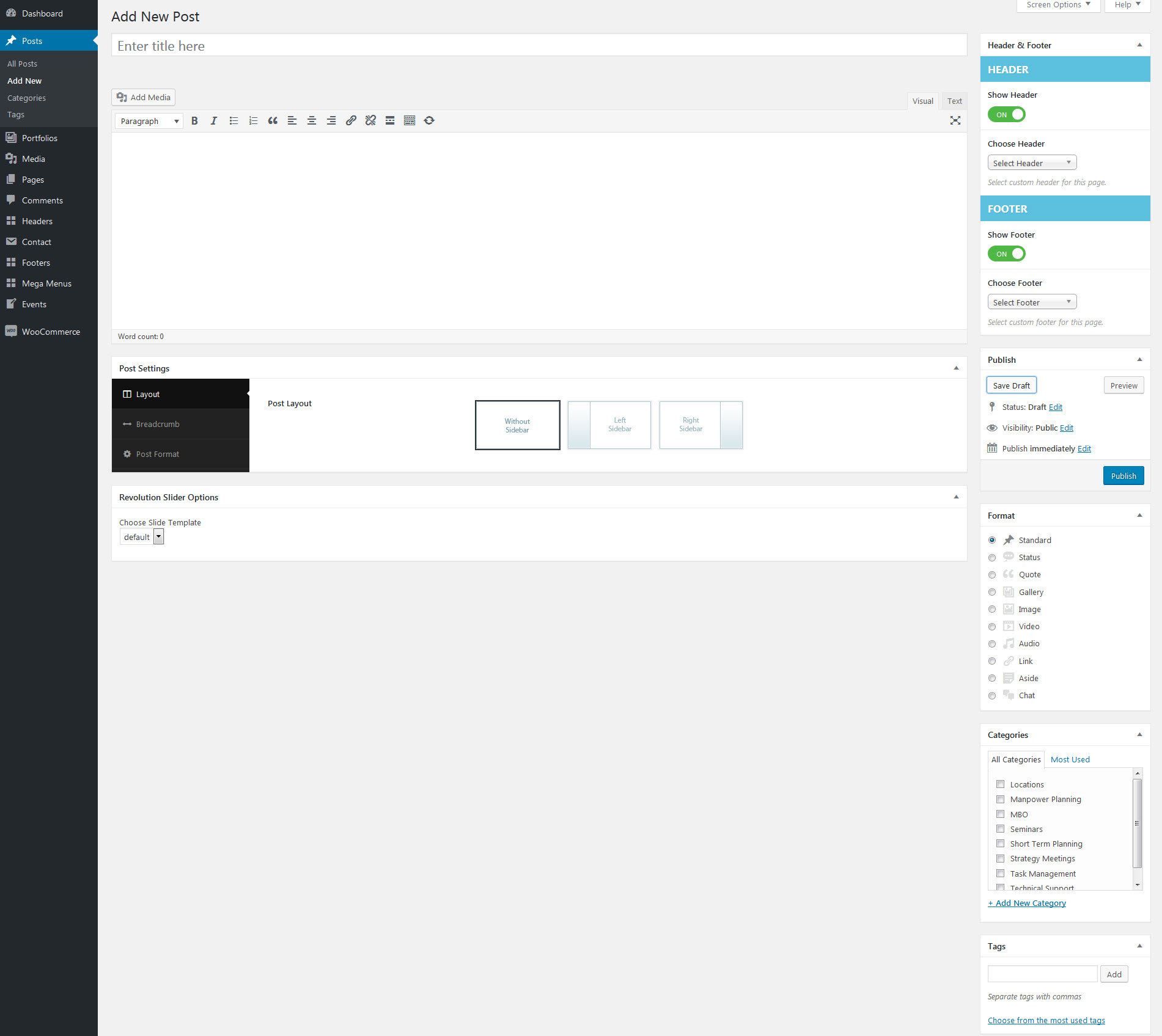 Blog Options