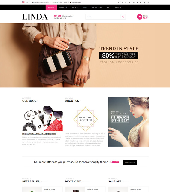 LINDA – Multipurpose Shopify Theme
