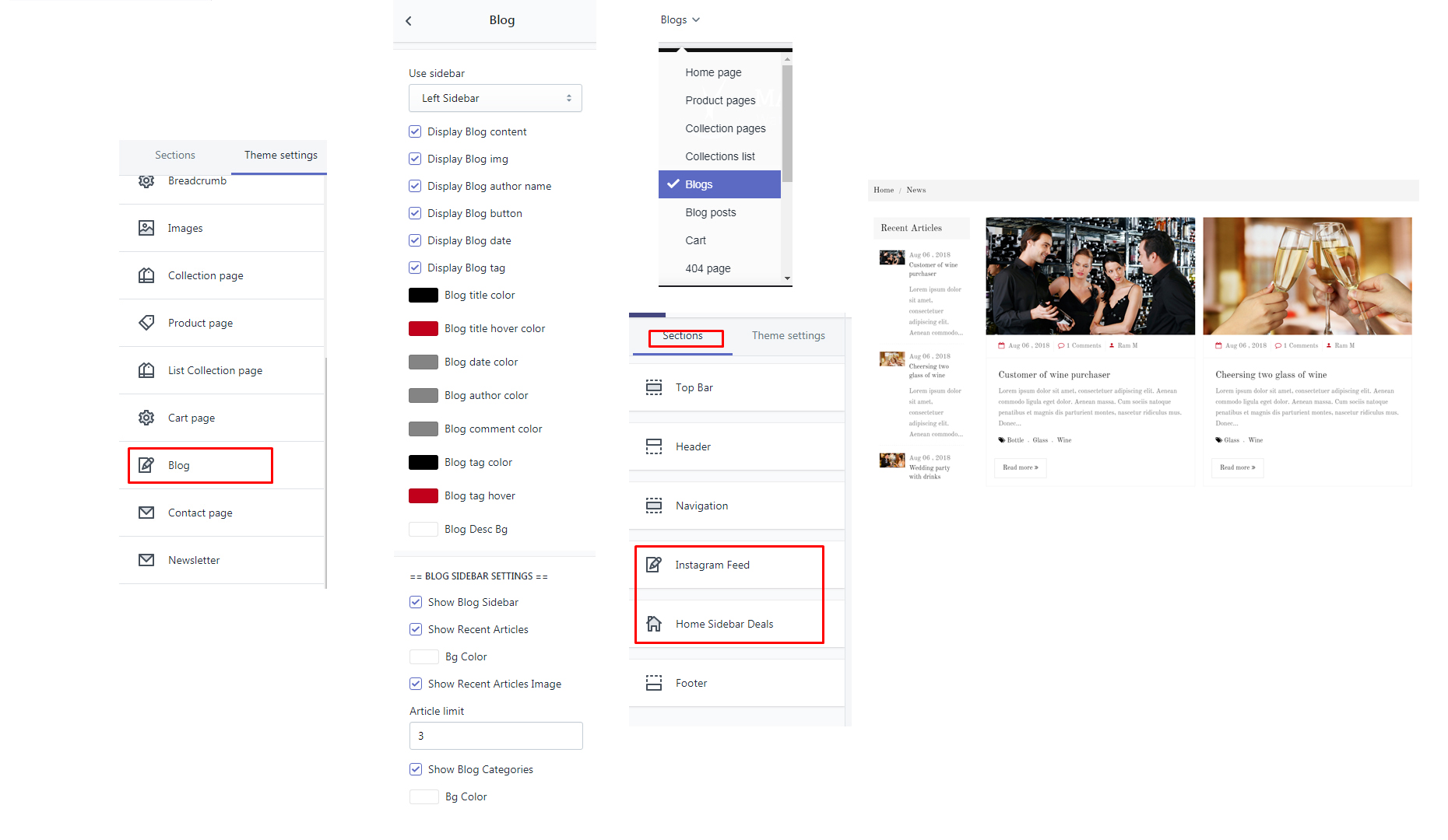 Blog Options