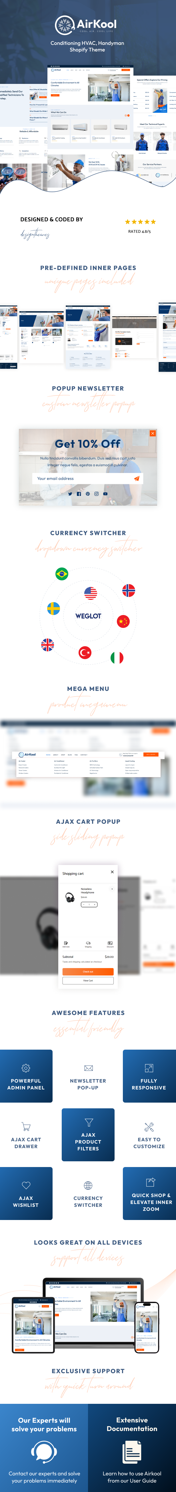 AirKool - Air Conditioning & Heating Products Shopify Theme - 1