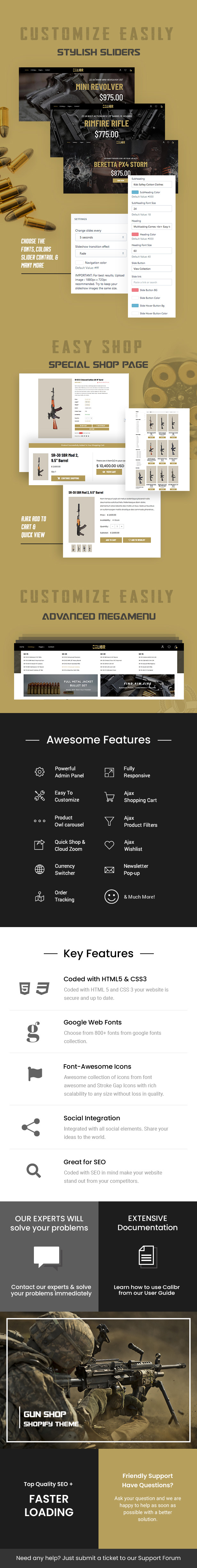 Calibr - Guns, Weapon Shop Shopify Theme