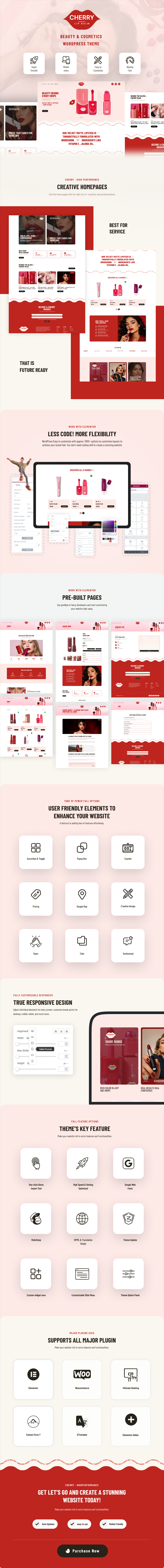 Cherry - Beauty & Cosmetics WordPress Theme - 1