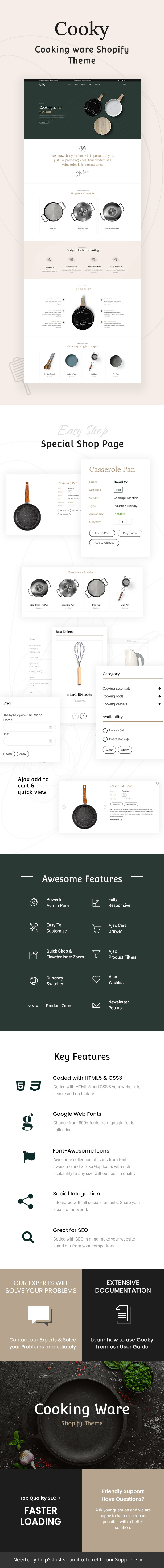 Cooky - Kitchen Furniture Shopify Theme