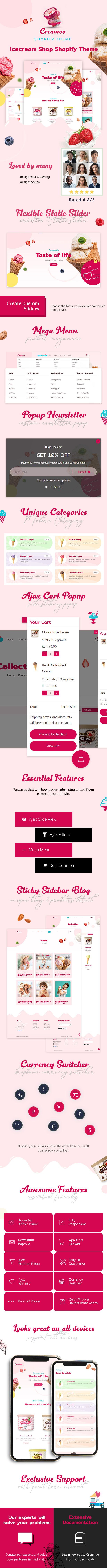 Creamoo - Ice Cream & Cake Shop Shopify Theme - 1