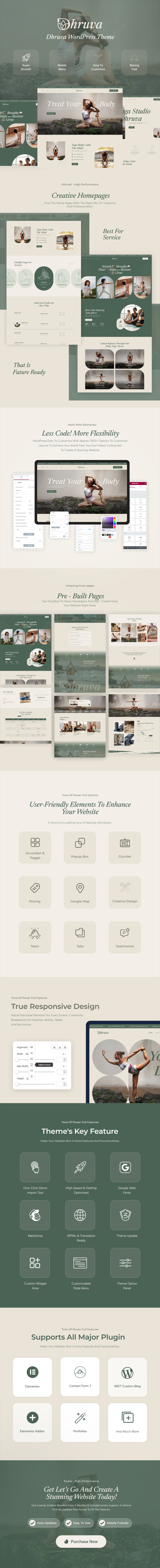 Dhruva - Yoga Class WordPress Theme - 1