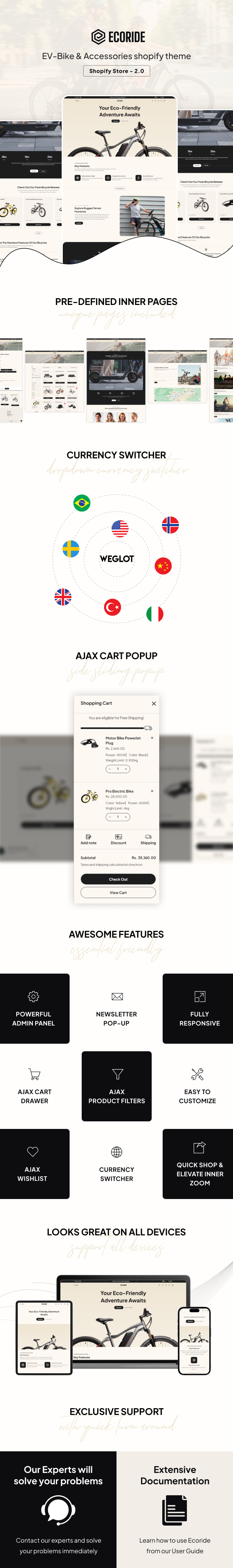 Ecoride | EV Bike Single Product Shopify Theme - 1