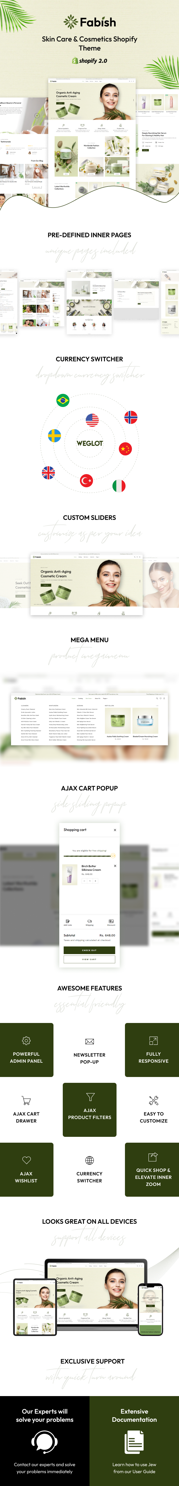 Fabish - SkinCare Cosmetics Store Shopify Theme - 1