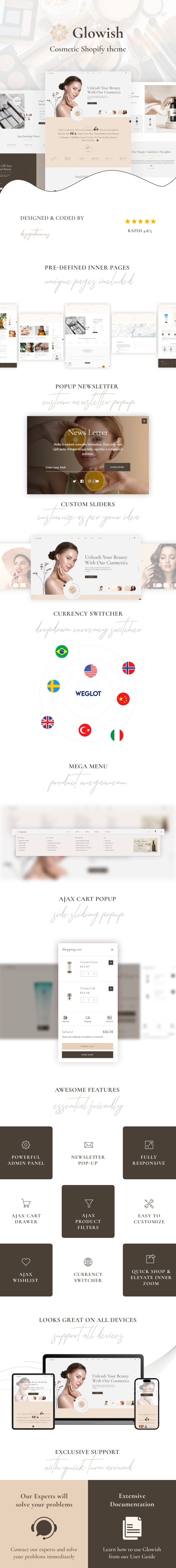 Glowish - Beauty Store Shopify Theme