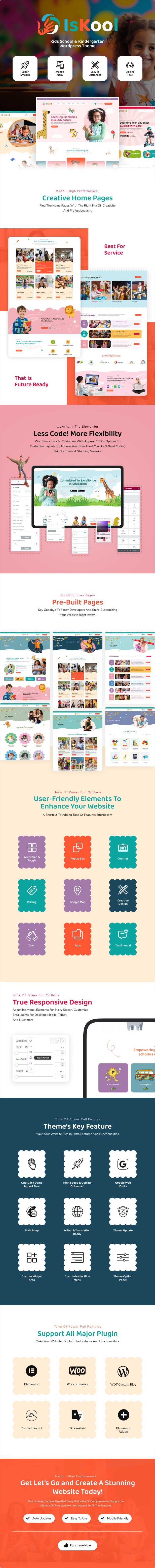 IsKool - kids School & Kindergarden WordPress Theme - 1