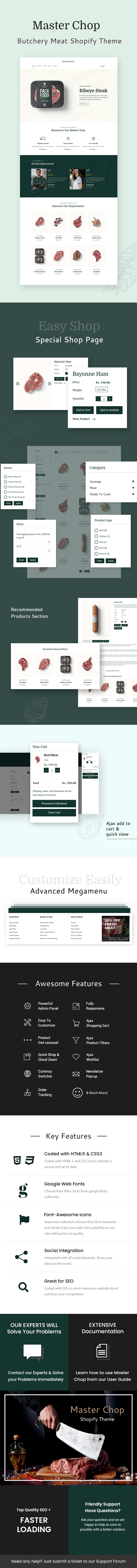 MasterChop - Meat Shop, Food Delivery Shopify Theme