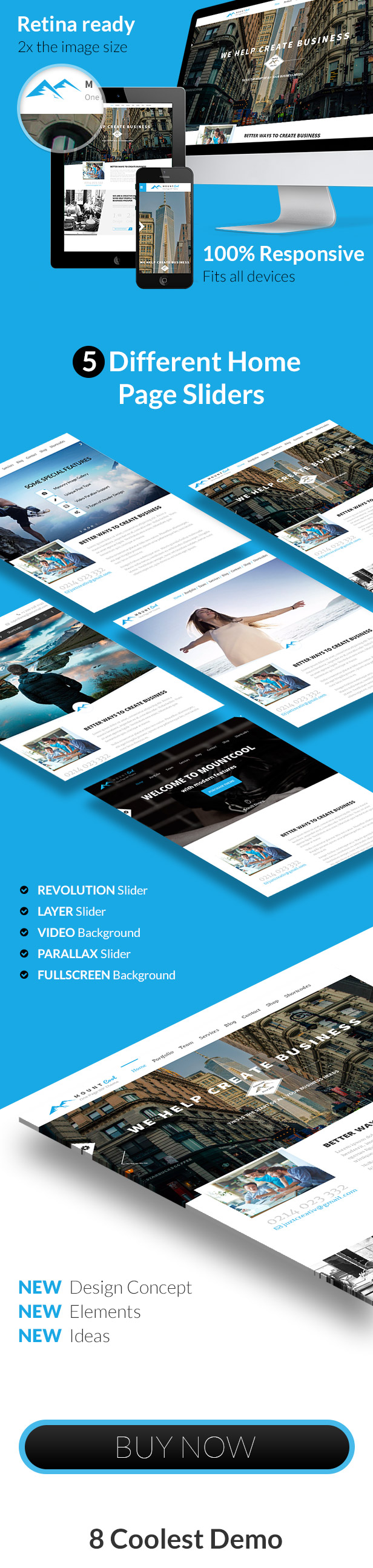 MountCool -  Single Page Portfolio WordPress Theme - 1