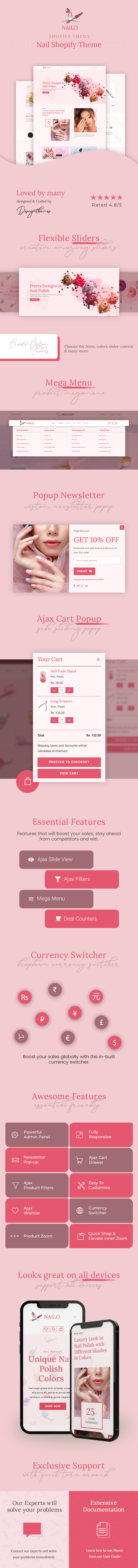 Nailo - Cosmetics Shop Shopify Theme - 1