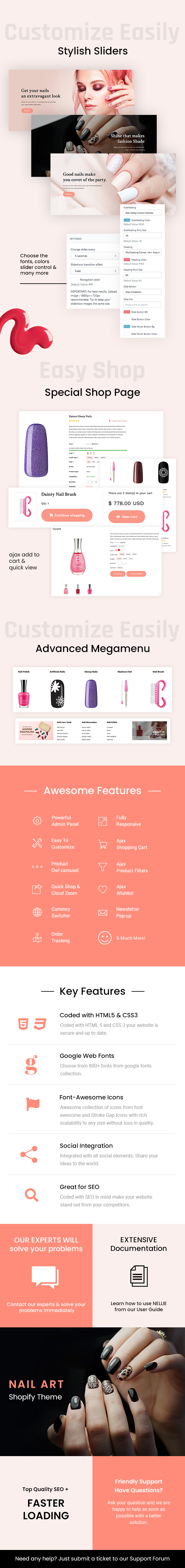 Nellie - Nail, Hair & Beauty Responsive Shopify Theme