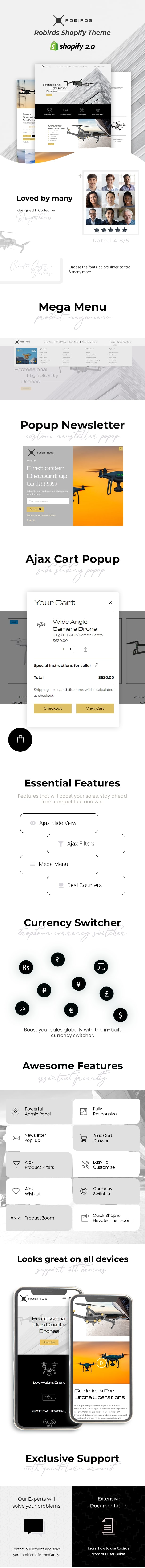 Robirds - Minimal Single Product Shopify Theme - 1