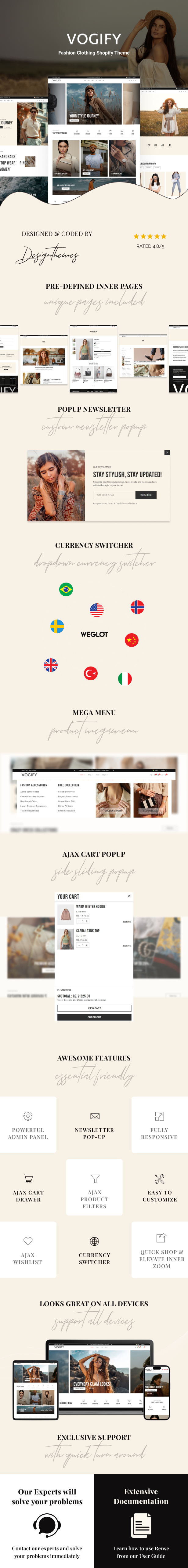 Vogify | Beauty Fashion Shopify Theme
