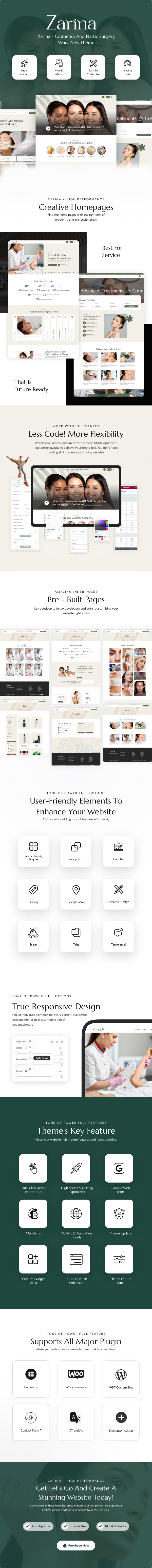 Zarina - Plastic Surgery WordPress Theme