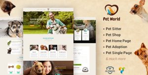 Pet World - Pet Sitter and Pet Shop, Animal Care WordPress Theme