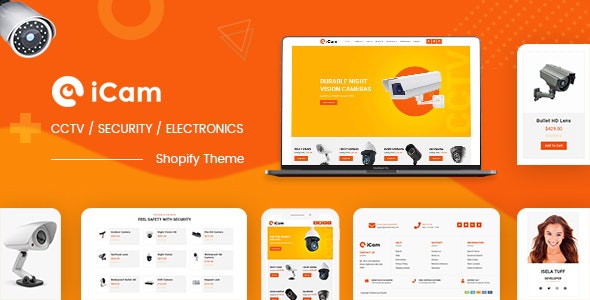 iCam CCTV and Security Shopify Theme